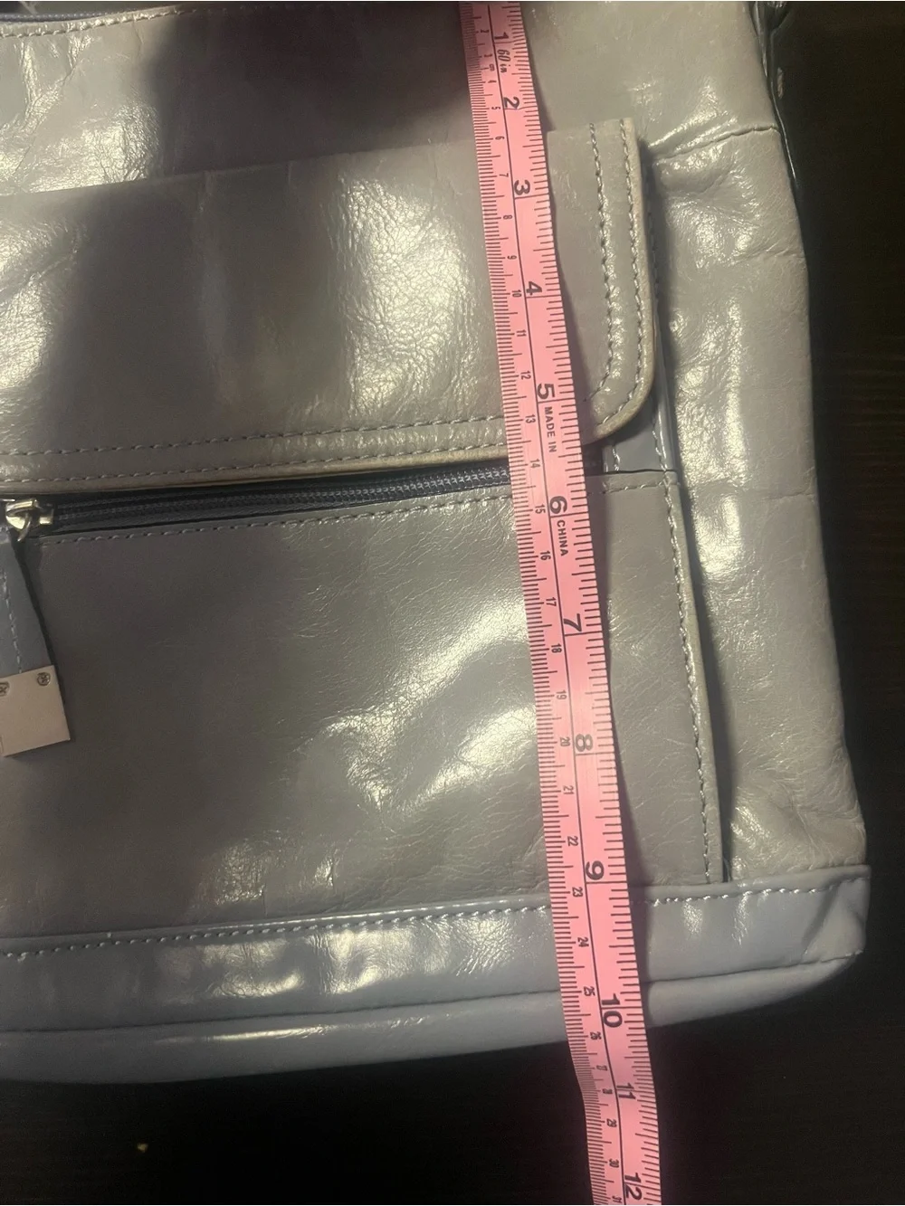 GUC Giani Bernini Leather Crossbody Bag Gray Blue
